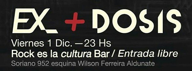 bandaexoficial's tweet image. ES HOY!!! YO QUE VOS ME ARRIMO✌🎶✊ #ex #EX_ #rock #Montevideo #dosis @Dosisrockbanda @NotasCulturales @MovidaJovenUy