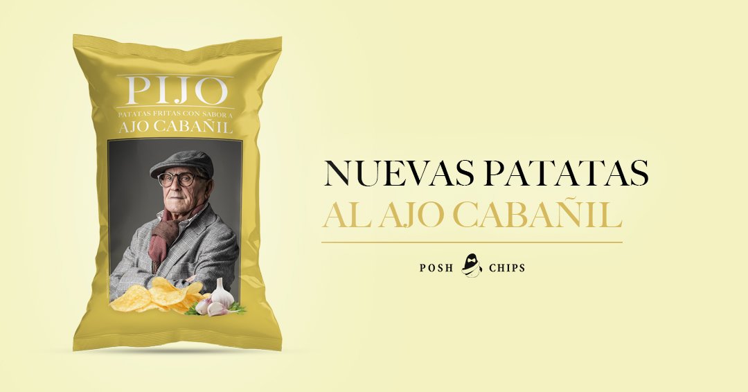 pijoquerico's tweet photo. 💛 NUEVAS PATATAS #PIJO AL #AJOCABAÑIL 💛 Un sabor de nuestra tierra, el sabor de toda una vida ahora en tu paladar siempre y cuando quieras 😋 ¡🛒 Próximamente en tu tienda habitual 😉 #patatasfritas #poshchips #crisps #chips #snack https://t.co/Ht9u1vD3Zd
