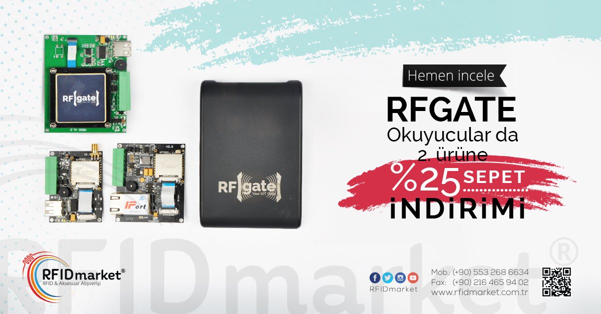 rfidmarket's tweet photo. RFGATE Okuyucularda 2. ürüne %25 sepet İNDİRİMİ! incele 
👉 https://t.co/ohFN9ORYjz #rfgate #rfid #RFIDmarket https://t.co/tT1wkRQdFw