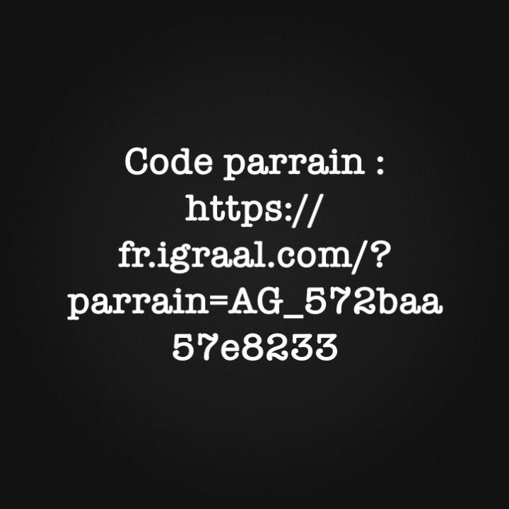 Parrainage_1's tweet photo. Code parrain : https://t.co/reUxkAr9f7
#igraal #codeparrain #code_parrain https://t.co/f8Xq4lvse5