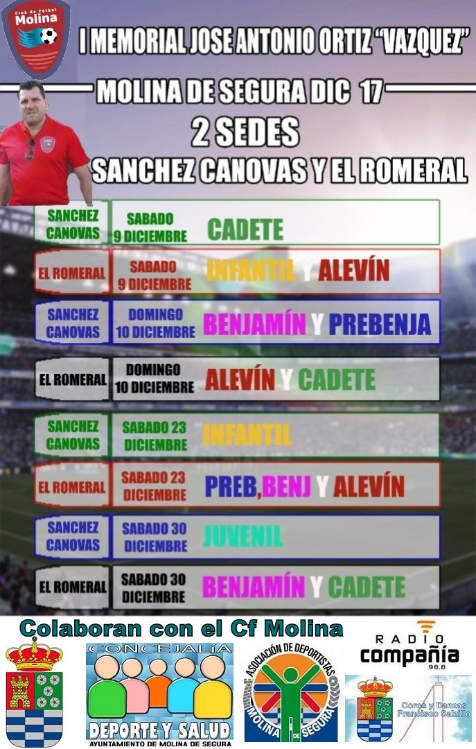 UnionMolinense's tweet photo. Comienza Diciembre el mes más mágico del año, desde el Cf Molina tenemos mucho fútbol que ofrecer, con diversos acontecimientos azurrís.
https://t.co/9NrWvpccVd https://t.co/Z5gQ9zH6x9