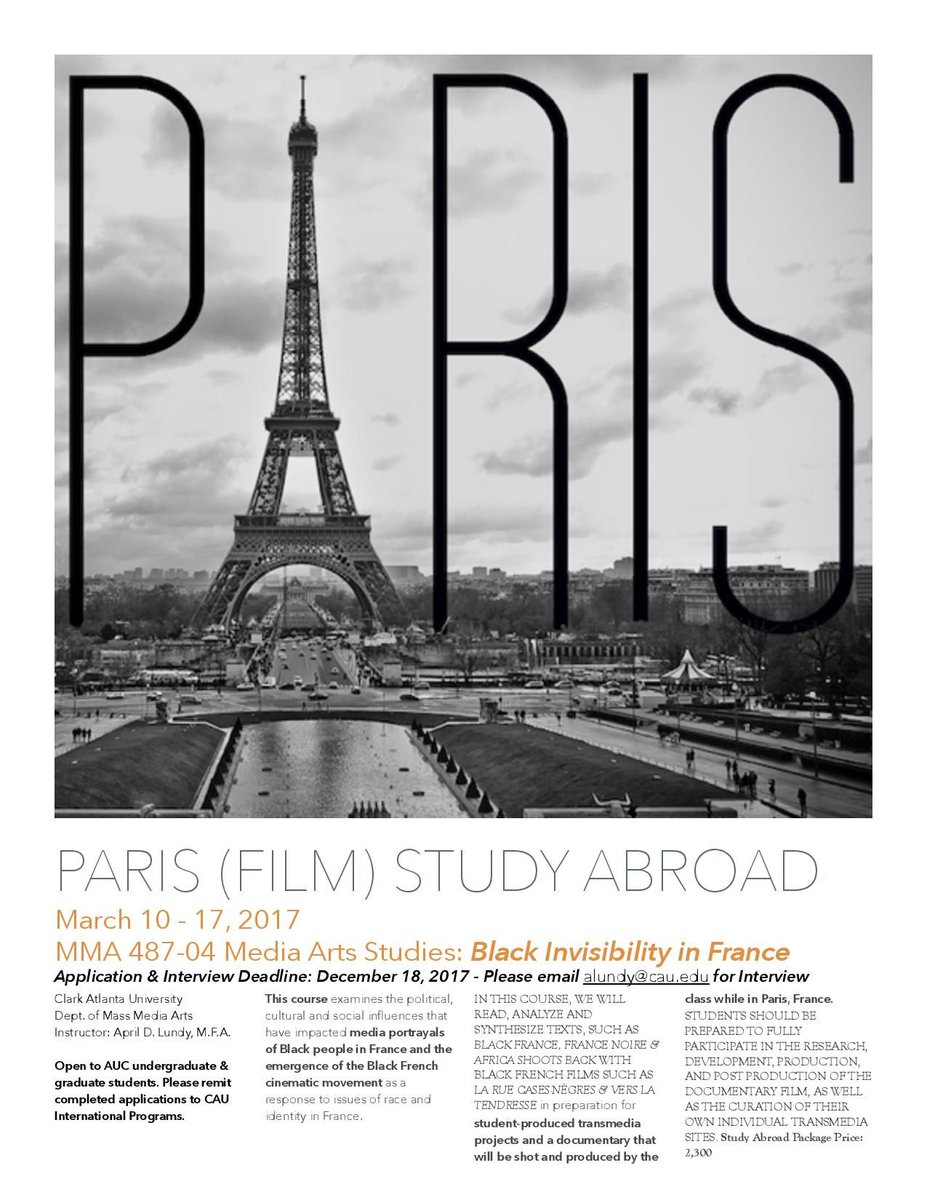 panthersabroad's tweet photo. UPDATE: You must email Prof. Lundy to schedule an interview and submit your application before the deadline. Application: https://t.co/L9IkU3gyrx or you can pick one up from Trailer 3 @cau #caumma #ctems @cau_mmaas @morehousectems https://t.co/vvmQBMHhbW