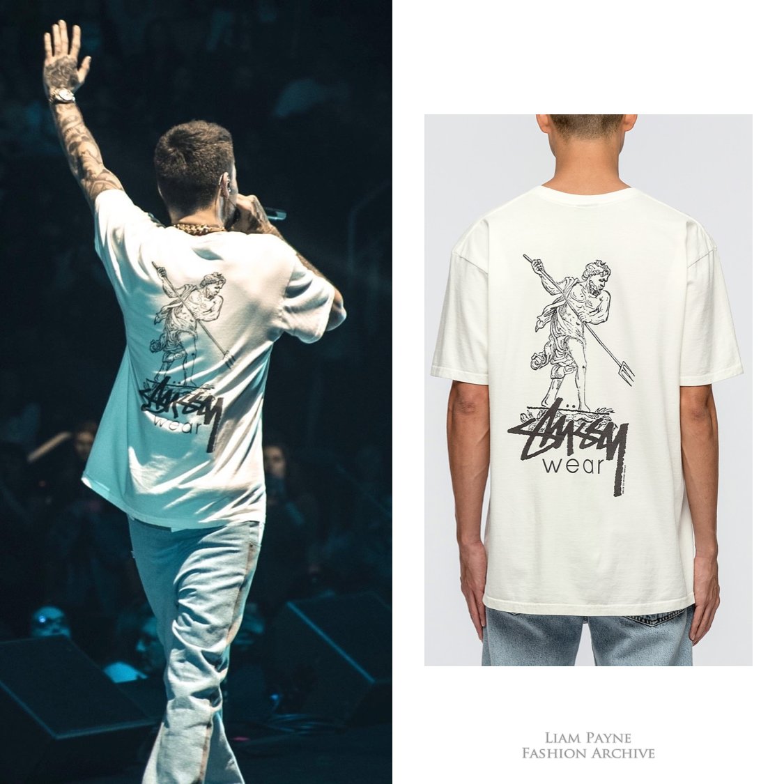 11/30/17 | Liam wore a @Stussy Poseidon t-shirt ($38 - sold out