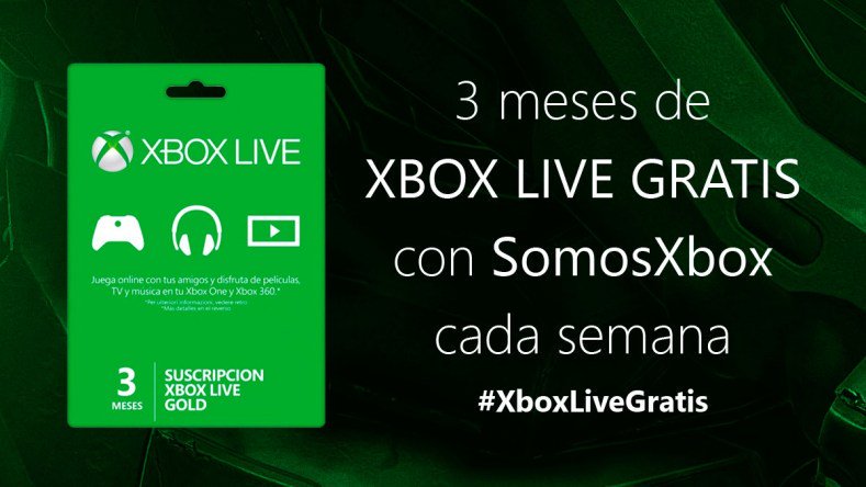 SomosXbox's tweet photo. ¡Sorteo semanal 01/12! Consigue 3 meses de Xbox Live. Haz RT a este tweet y síguenos para participar https://t.co/ori0ash1CU #XboxLiveGratis https://t.co/Z2K8Aw0tei