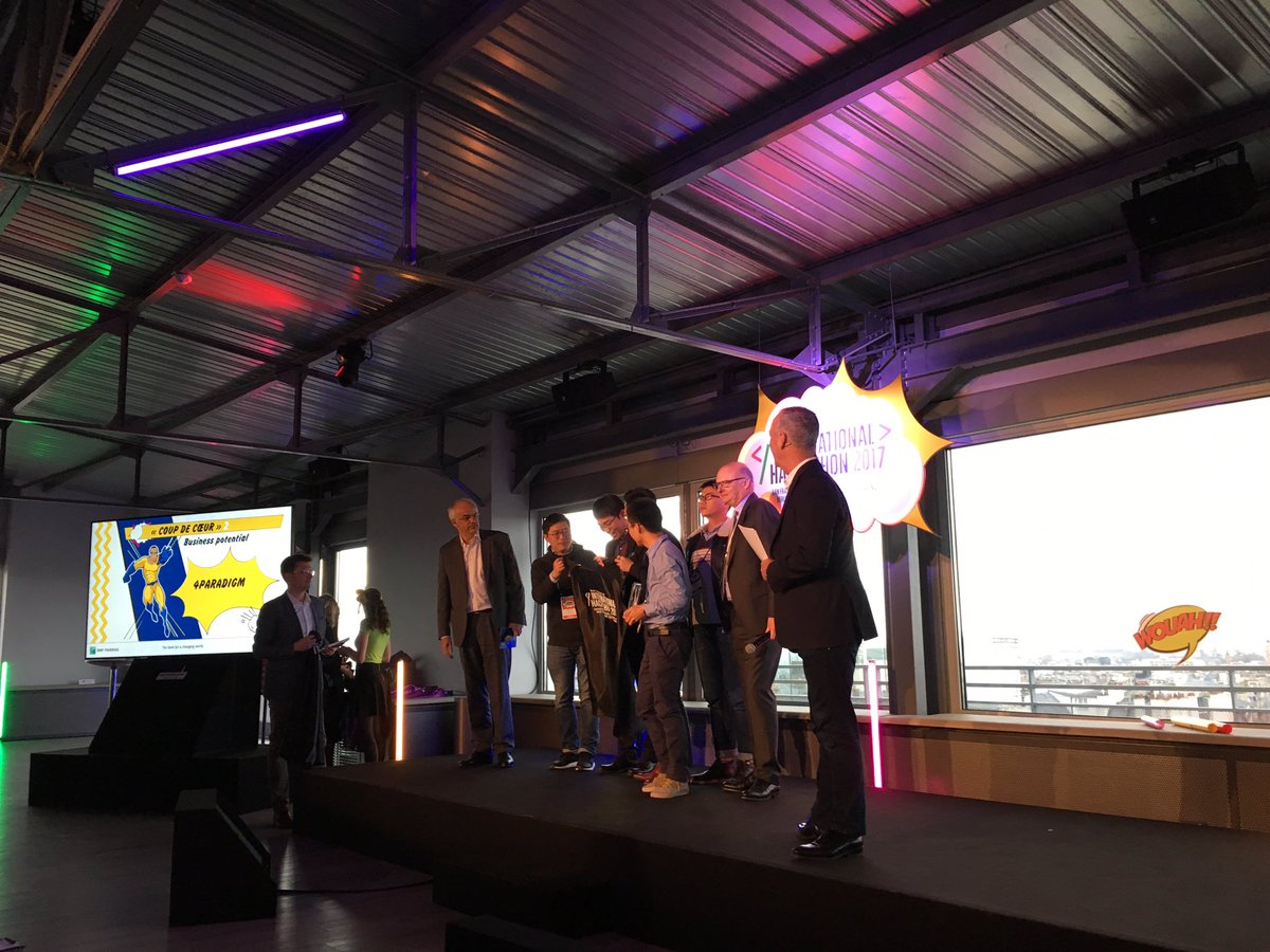 Sf_Merlo's tweet image. 2d winner froom china @4paradigm  #InternationaHackathon @BNPParibas