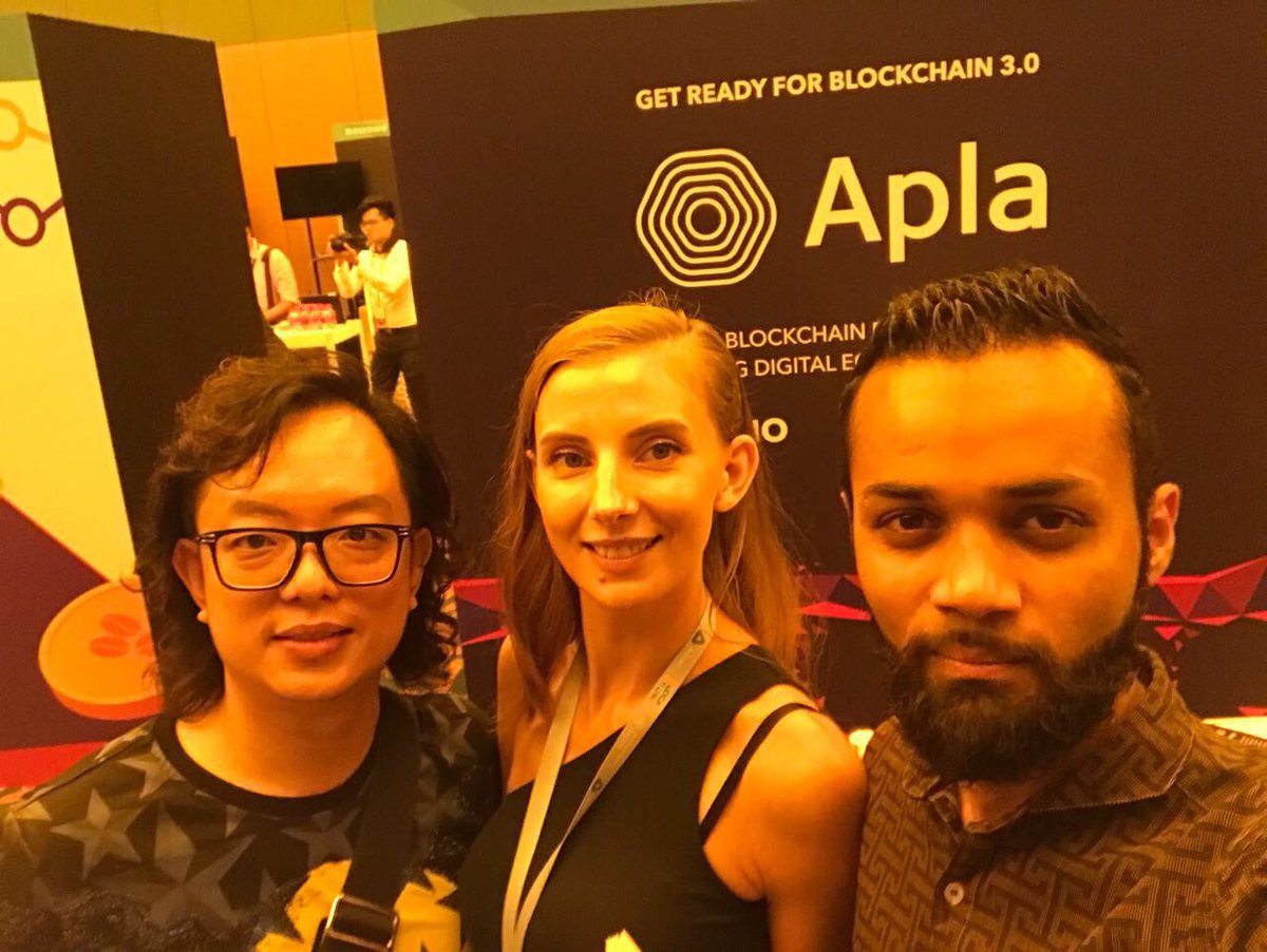 AplaBlockchain's tweet photo. Yesterday we also joined #BlockShow2017 in Singapore as exhibitors. We participated in the #eGovernment panel and were thrilled by the response!
#blockchain #smartcontracts #bitcoin #b2b #b2g #blockchainplatform https://t.co/BgXD3RZTqz