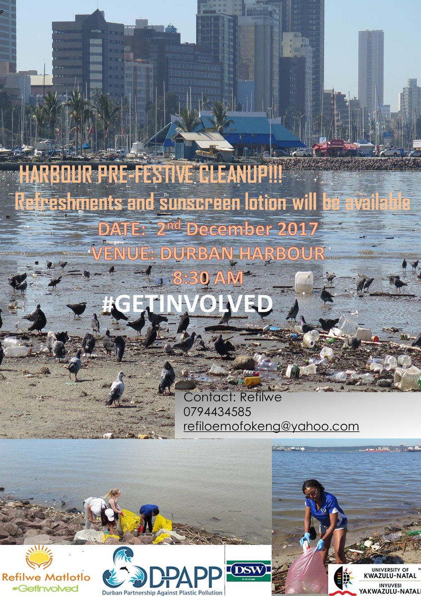 FIFIPR's tweet photo. It's happening....Tomorrow @Durban Harbour. #PreFestive
Cleanup. #GetInvolved https://t.co/EFl9xnNp6T