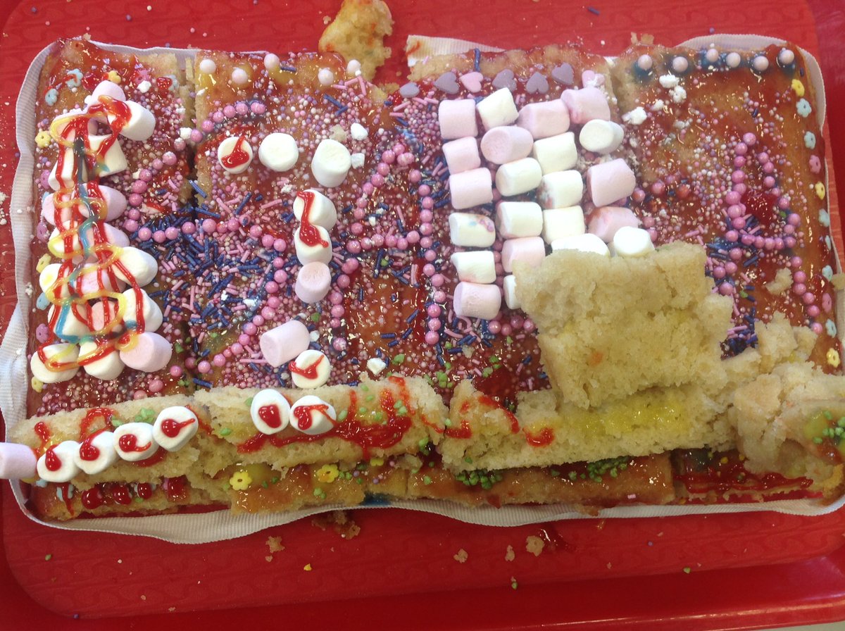 Mini Star Bake in full swing - finishing touches after lunch before the judging #GBBO #schoollife #cake #Christmasweek