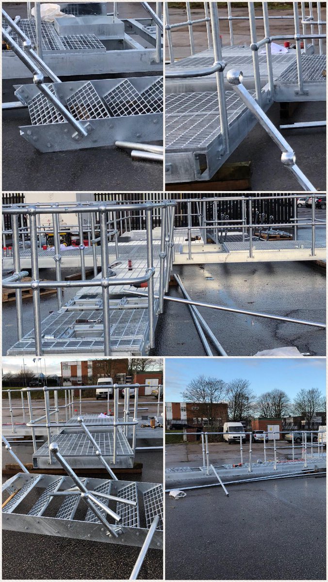 GWH_FABRICATION's tweet photo. GWH Fabrications are currently working in a number of GMS platforms for plant works. 
Works comprise of complete galvanised walkways, stairs, all fixings for assembly and holding down fixings , We are in the process of our in house trial run and viewing before delivery to site. https://t.co/sf4MGvmdgN