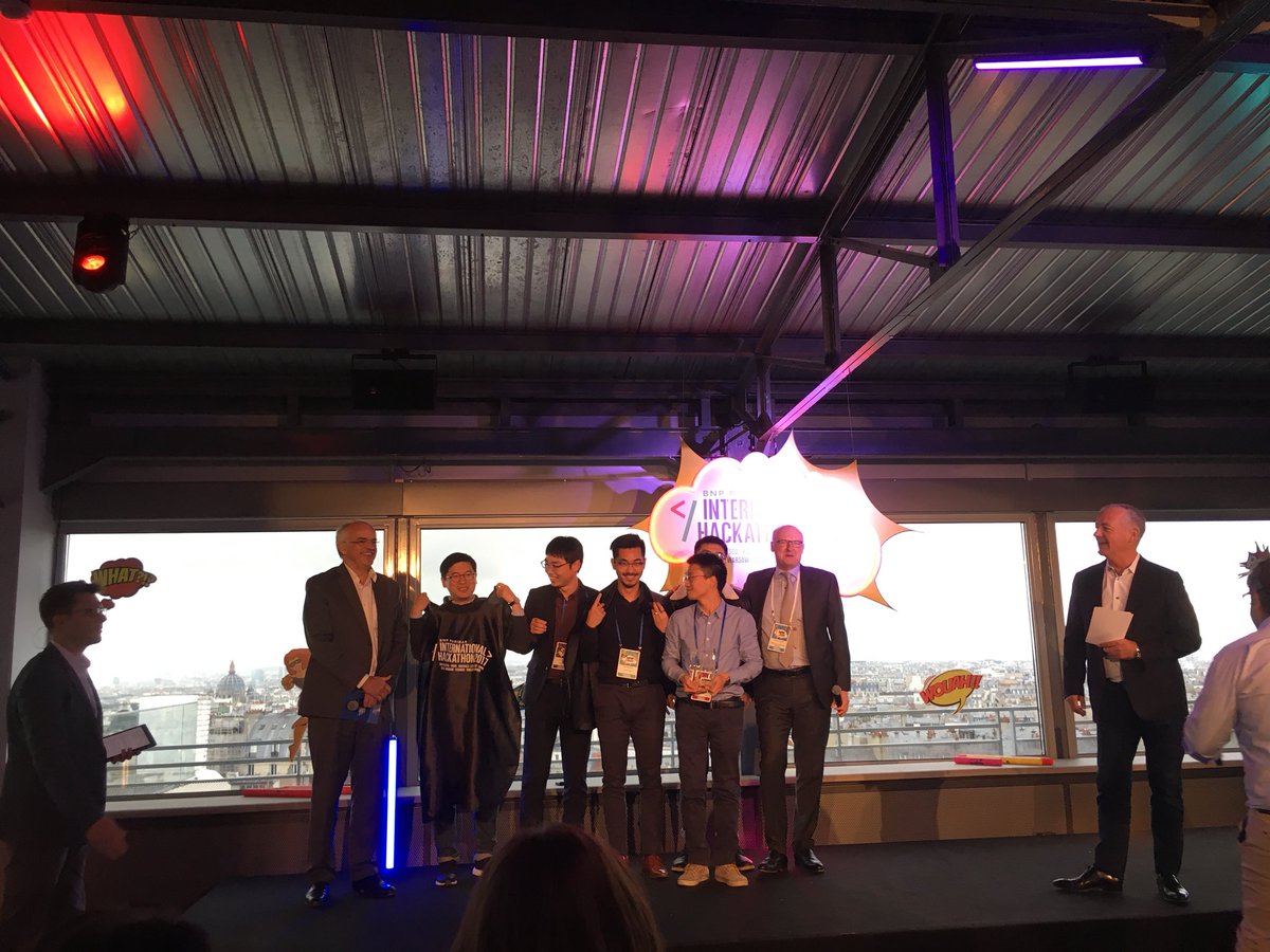 BNPParibas's tweet image. And the 2nd #InternationaHackathon “coup de coeur” award goes to #4Paradigm as the best business potential! #SuperDemoDay