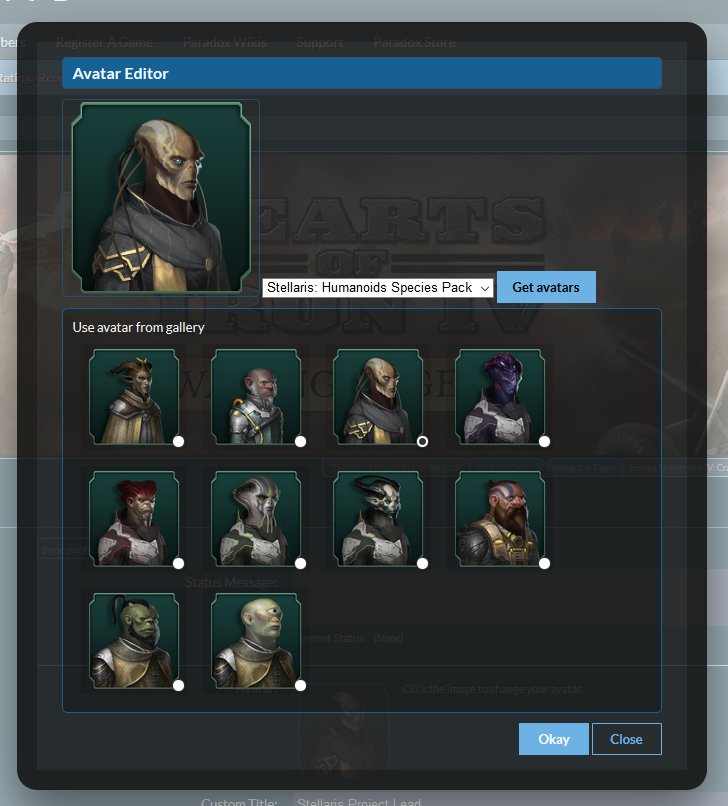 Stellaris on X: Humanoids forum avatars available now! Read about