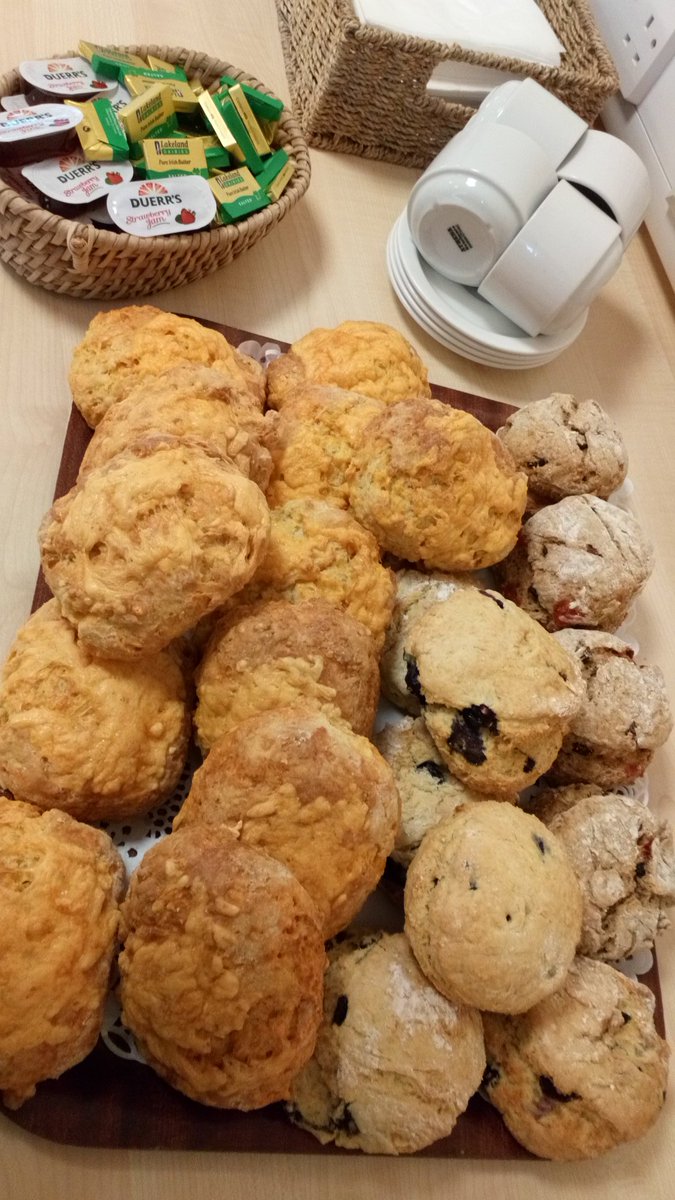 Rising Sun Cafe's freshly baked scones and hot coffee are a perfect welcome for meeting delegates arriving in from the cold this morning #fridayfeeling #homebaking #conferencingwelcome <a href="/NEFollowers/">#NEFollowers</a>