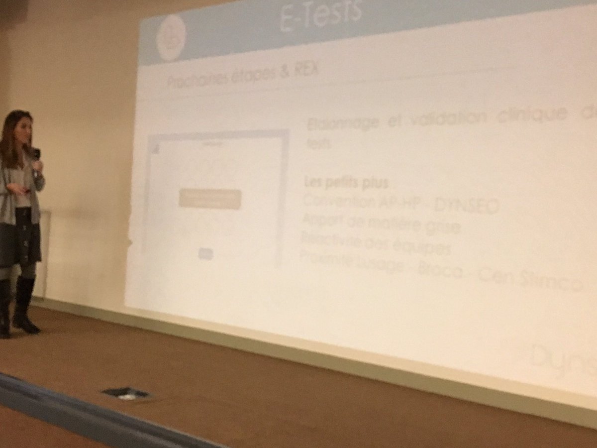EIThealth_FR's tweet photo. #LivingLabEvent J.Sauquet #startup @Dynseo accompagnée par @EITHealth  &amp; Hôpital Broca : développement 2 types app. pr personnes âgées Repérages -Diagnostic &amp; app Stimulation -Rééducation cognitives: mettre les tests sur tablettes:gain 5min par #patients @BrocaLivingLab @APHP https://t.co/1wcaSly4Ys
