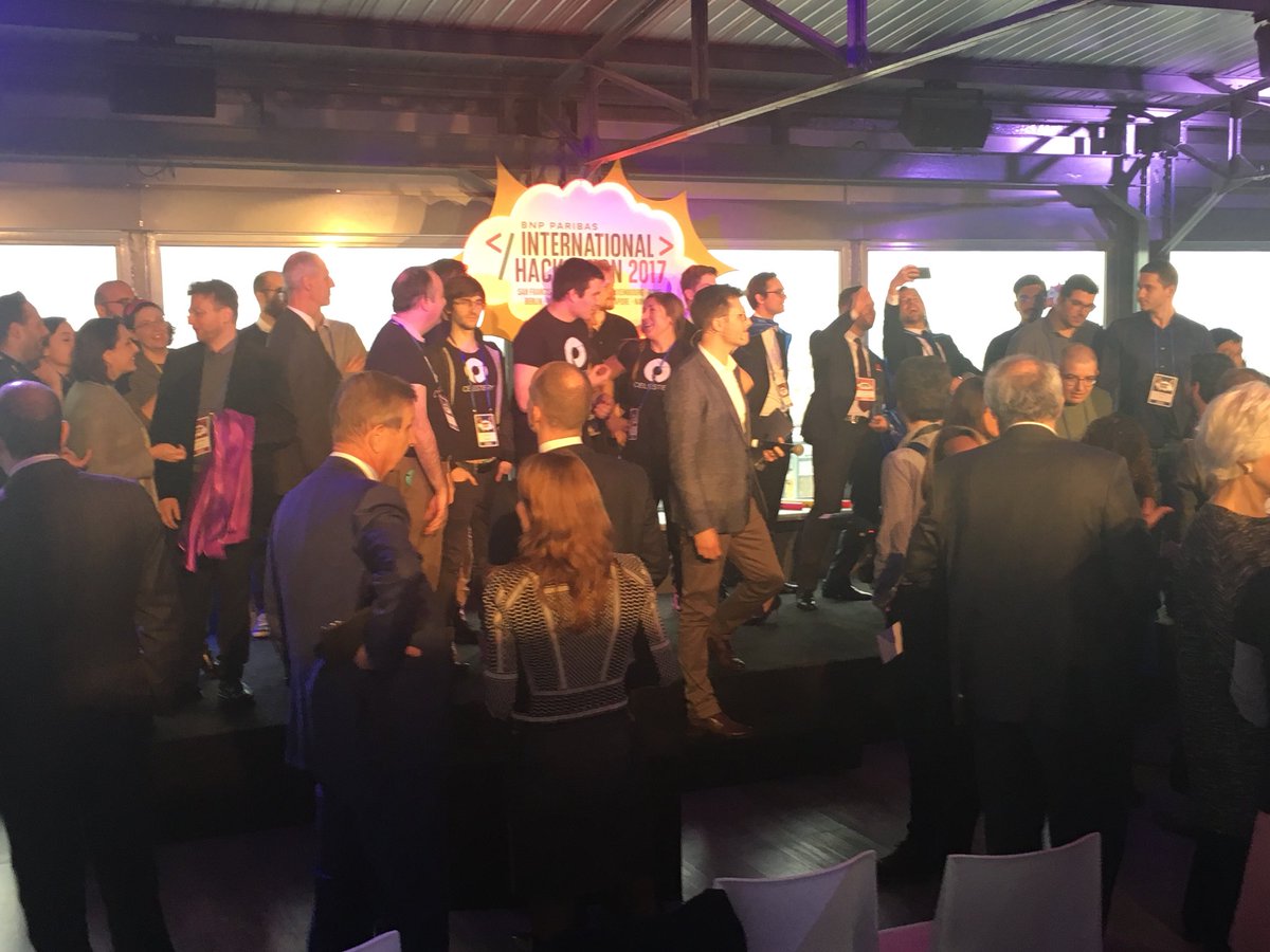 PhBricault's tweet photo. #SuperDemoDay #Internationalhackathon . A super #BNPParibas event that conclude a one year adventure with our startups #kudujad and #mendua. Projects stil are going on.... thank you all the #bnpparibasleasingsolutions teams https://t.co/utWwEuAaVA