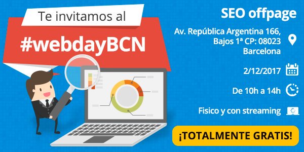 seonthebeach's tweet photo. 🤔 ¿Buscando plan para mañana sábado?

🆓 Evento #WebDayBCN

📌 Temática: #SEO Off Page', Links, PBN 

📌 Streaming o presencial (plazas limitadas)

🗓️ Día 2 de Diciembre

⌚ De 10h a 14h 

🗺️ En @Web_escuela

🖊️ Inscripciones en 👇👇👇👇
https://t.co/VjxwYJltC8 https://t.co/Ju5vzTxsCq