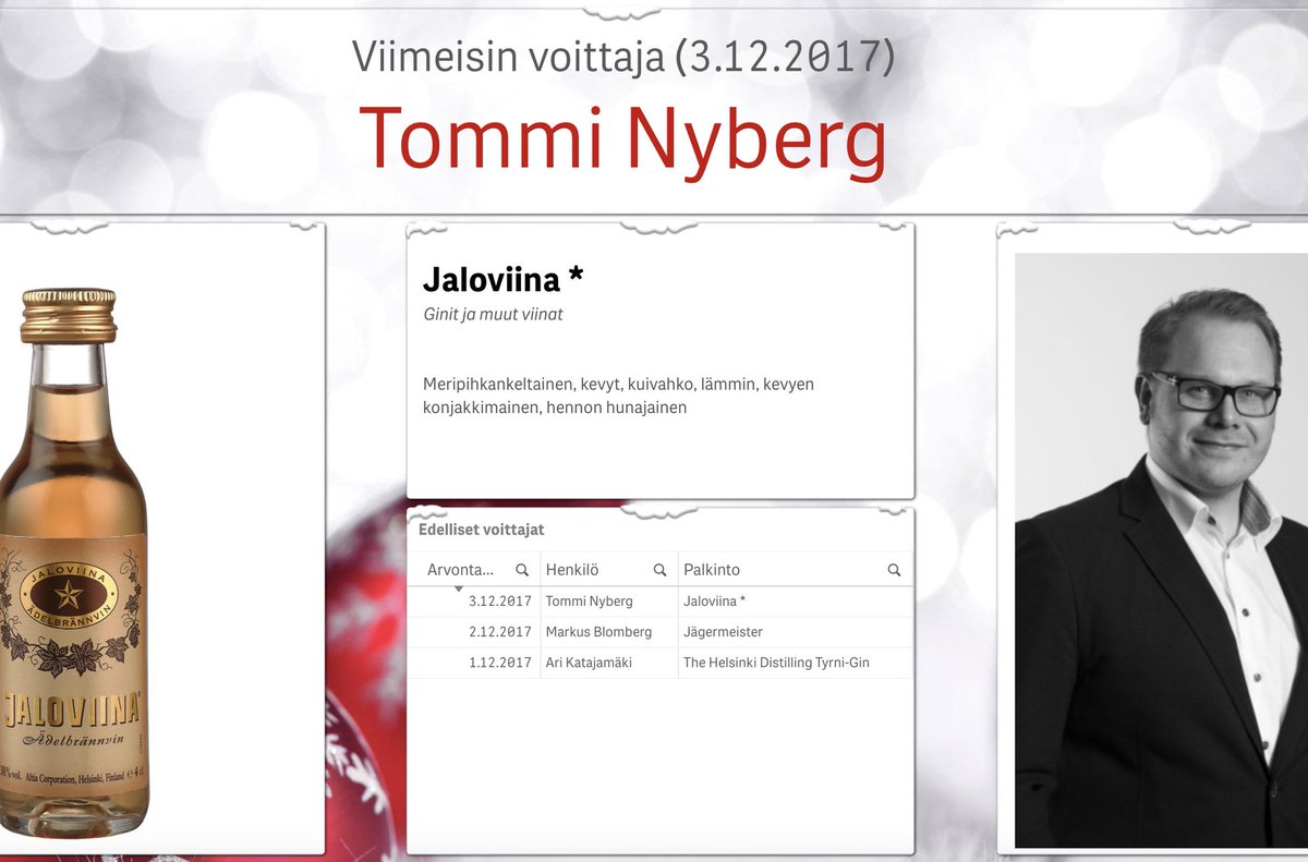 HHPekkala's tweet photo. Pojat koodas meille joulukalenterin ❤️ se arpoo joka päivä voittajan #qlik #sensetaipuutähänkin #nörteistäonhyötyä @eCraftBI #konsultinelämää https://t.co/TkPyvN2zKK