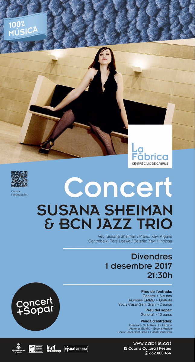 EMMCabrils's tweet photo. AVUI!
18h Karaoke davant de l'escola
21.30h Concert de Susana Sheiman amb BCN Jazz Trio al #CicleDeConcertsLaFabrica
https://t.co/wNPqcfXGJi
No us ho perdeu! #EMMCabrils @SSheiman https://t.co/fu3txCPnPy
