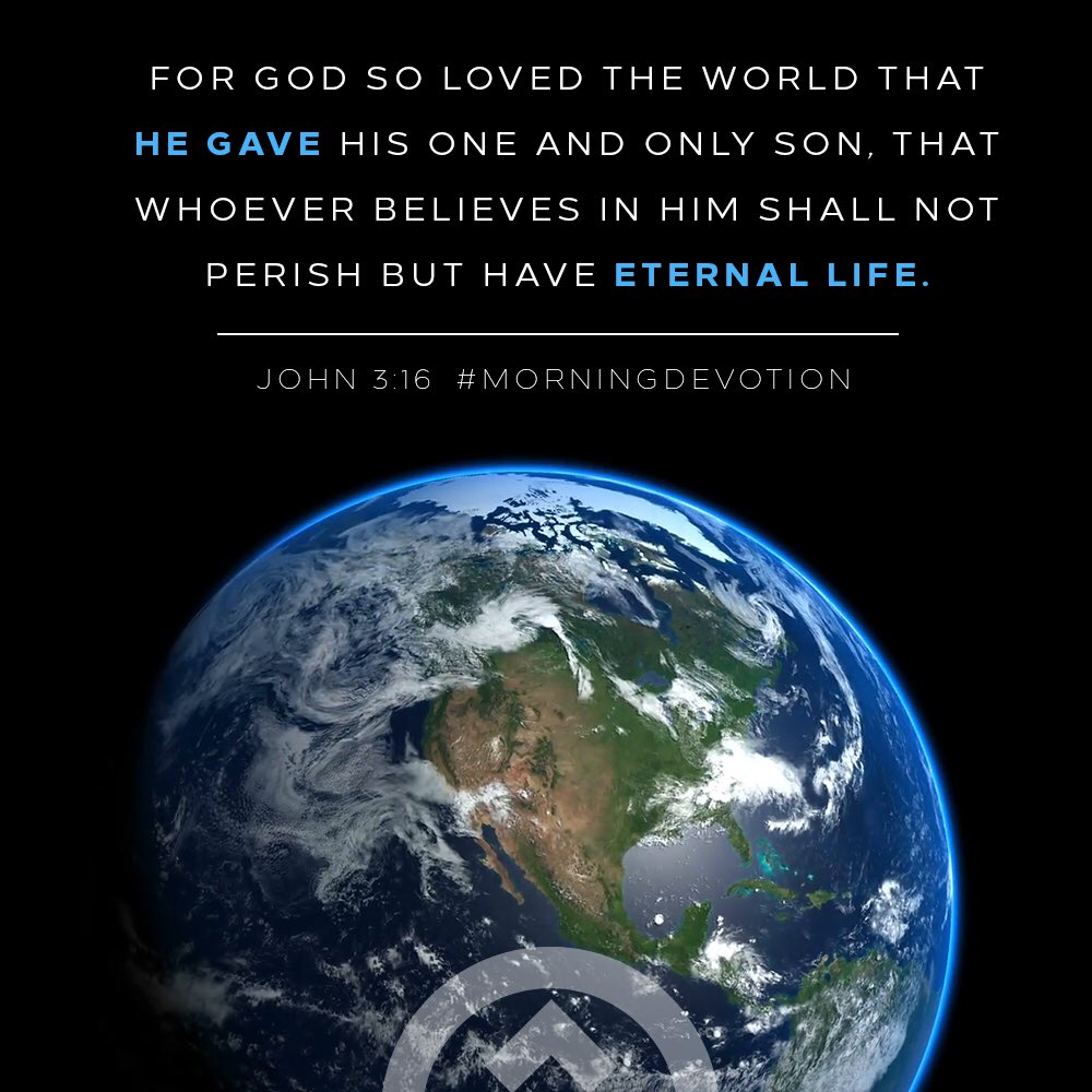JubileeBoston's tweet photo. LOVE 🌎💙🌍
#TheFathersLove #ForAllHumanity #WasSoGREAT that #HeSentHis1andOnlySon #FromHEAVENtoEARTH and #EveryoneWhoBelieves in #JESUS #willNOTdie but have #EverlastingLIFE
#JubileeBoston #iamjubilee
#Scripture #BibleVerse
#MorningDevotion #MorningMeditation #DailyDevotion https://t.co/lOCtZoHpVa