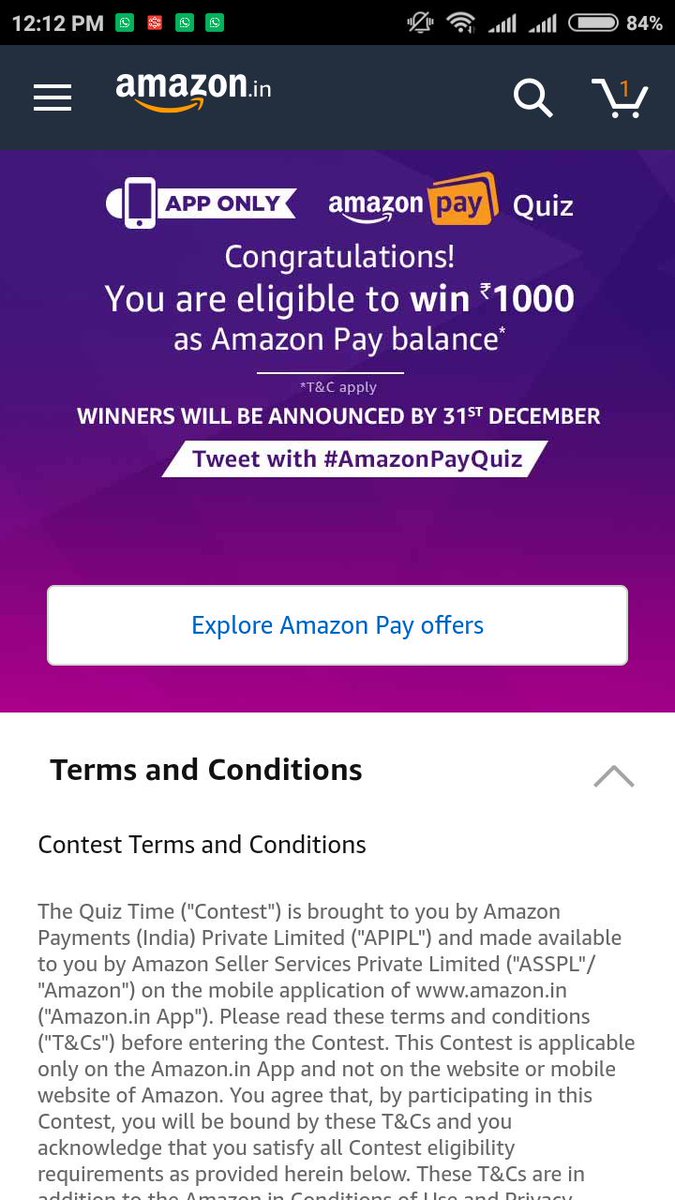 pawanmaurya445's tweet photo. #AmazonPayAppQuiz https://t.co/J88PuQ2gQm