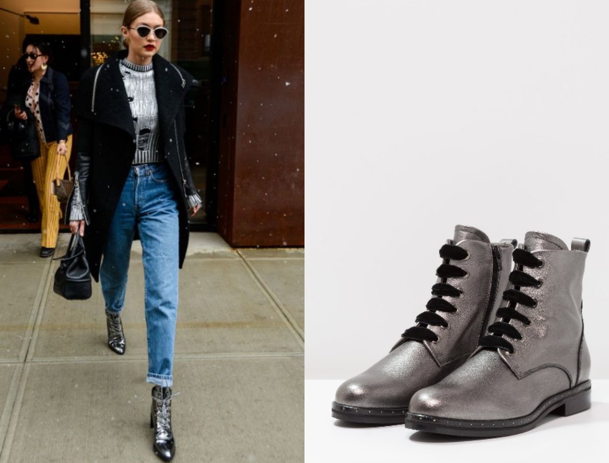 telva's tweet photo. Atrévete con unos botines plata como #GigiHadid. Nos encantan estos de @zalandoES que encontrarás en nuestro #ShoppingByTELVA: https://t.co/d7wBrWXlKn https://t.co/RqYFdN2IVr