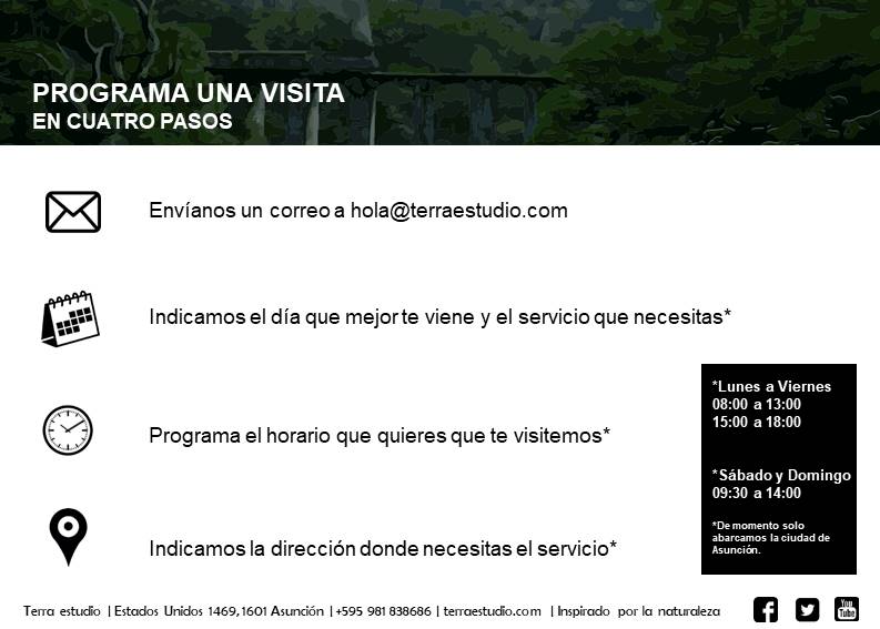 Terra_inspira's tweet photo. Terminó #noviembre y también termina la semana... ¿Aún no solicitaste una visita? En #Diciembre 

Comunícate: 981 838686
Contacta: hola@terraestudio.com
Visítanos: https://t.co/UukbROLs1n
#terraestudio #terra_jardín #jardinería #Asunción #terra_testing https://t.co/nTaPK6Q3K4