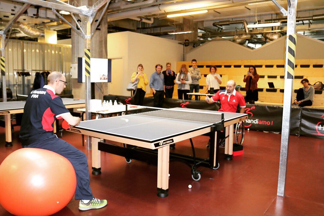 maximethomas83's tweet photo. « Handicap &amp; Performance »
• Sensibilisation au handicap
• Pratique du tennis de table en fauteuil roulant
• Conférence-débat
@BETCParis @HandiamoOFF 
#changerlesregards
#managementperformancediversité
#maximethomas
#mthconsulting https://t.co/N5g9fOp8yW