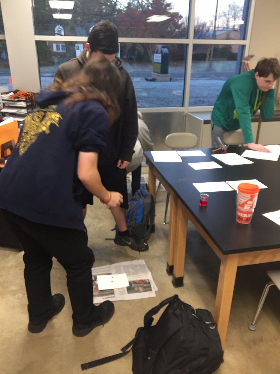 TaylorK_Rose's tweet photo. Forensic Science studying blood spatter analysis- measuring the effect of height on blood drops #AHSForensicScience https://t.co/EU7PKG5hxq