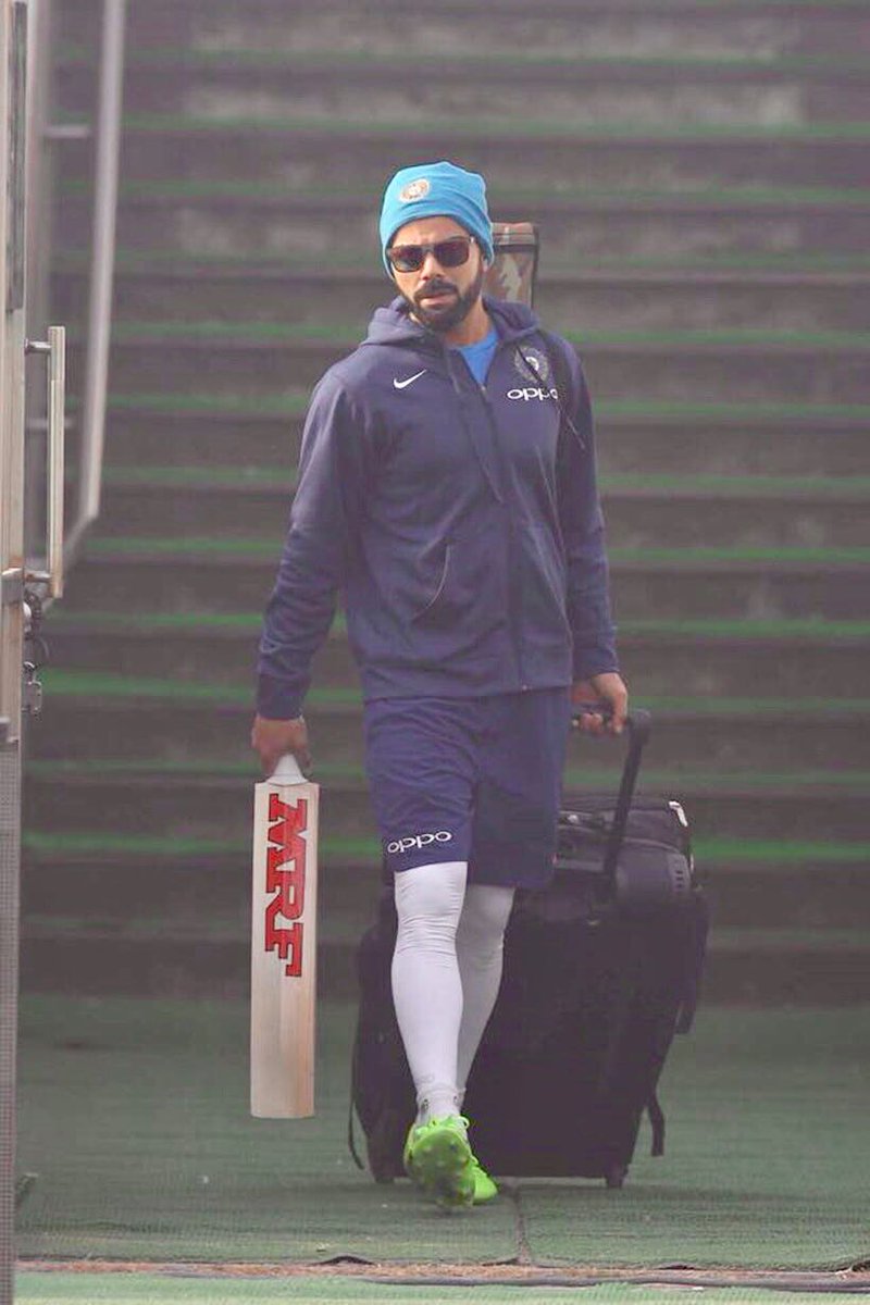 imVkohli's tweet photo. Practice done. Game ready! 🤙 https://t.co/FiUml049Ze