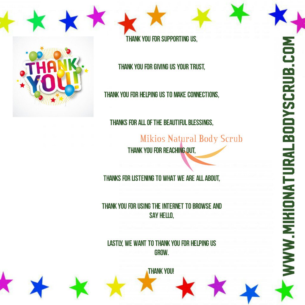 MikiosBodyScrub's tweet image. Thank you!!