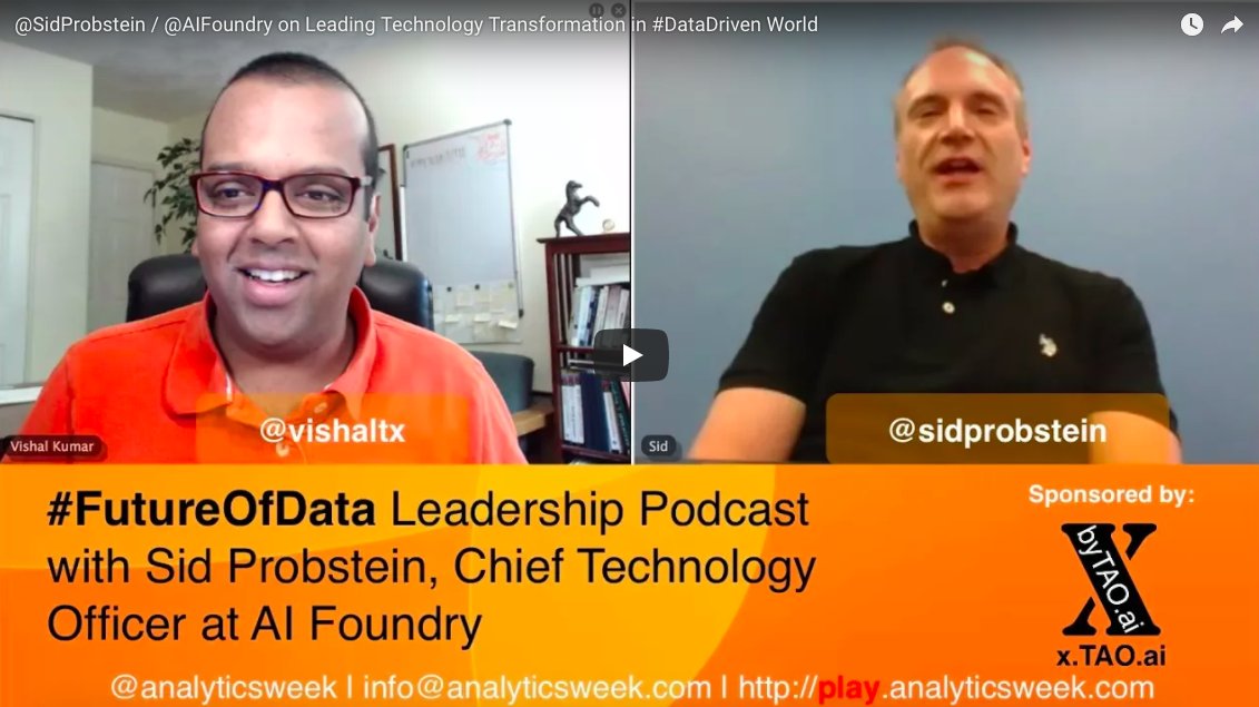 Talent Analytics (@talentanalytics) on Twitter photo AI Foundry on Leading #DataDriven Technology Transformation <a href="/AnalyticsWeek/">AnalyticsWeek</a> Vishal Kumar
play.analyticsweek.com/2017/10/25/sid… AI Foundry on Leading #DataDriven Technology Transformation <a href="/AnalyticsWeek/">AnalyticsWeek</a> Vishal Kumar
play.analyticsweek.com/2017/10/25/sid…