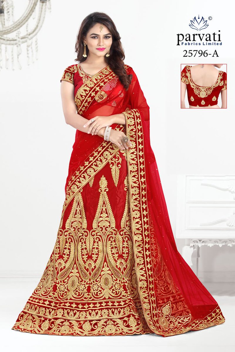 parvatifabrics's tweet photo. WeddingWear #NetLehanga with NetDupatta #Golden-Work #DimondWork # BrideLook
Product Code :- 25796 A https://t.co/8crXPqy5M7