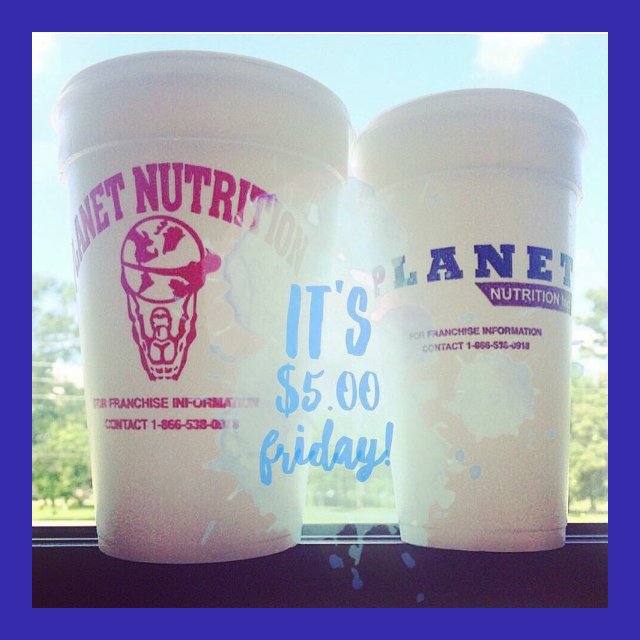 PlanetHatty1's tweet photo. $5 Friday! #smoothies #protein #mealreplacement #teamplanet #planetnutrition #livefit #getmoving #noexcuses https://t.co/tr9w6jtHOl
