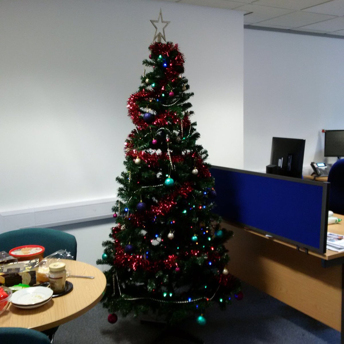 It’s beginning to feel Christmassy in the Nursing Team’s office 🎄🎄#ChristmasTree