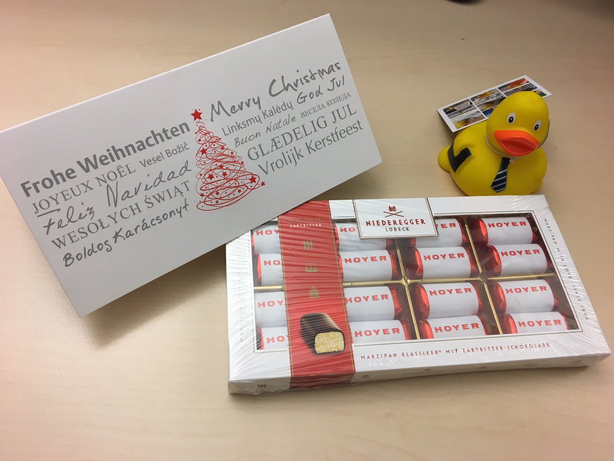 ccl_dqs's tweet photo. Pünktlich zum 1. Advent hat #LukasLogistik der erste #Weihnachtsgruß🎄 🎅🏼  erreicht. Danke @HOYER_Group @replacefearwith 😍  #Advent 🕯 - Wir werden es genießen #NiedereggerMarzipan https://t.co/9C0XEzUFz3