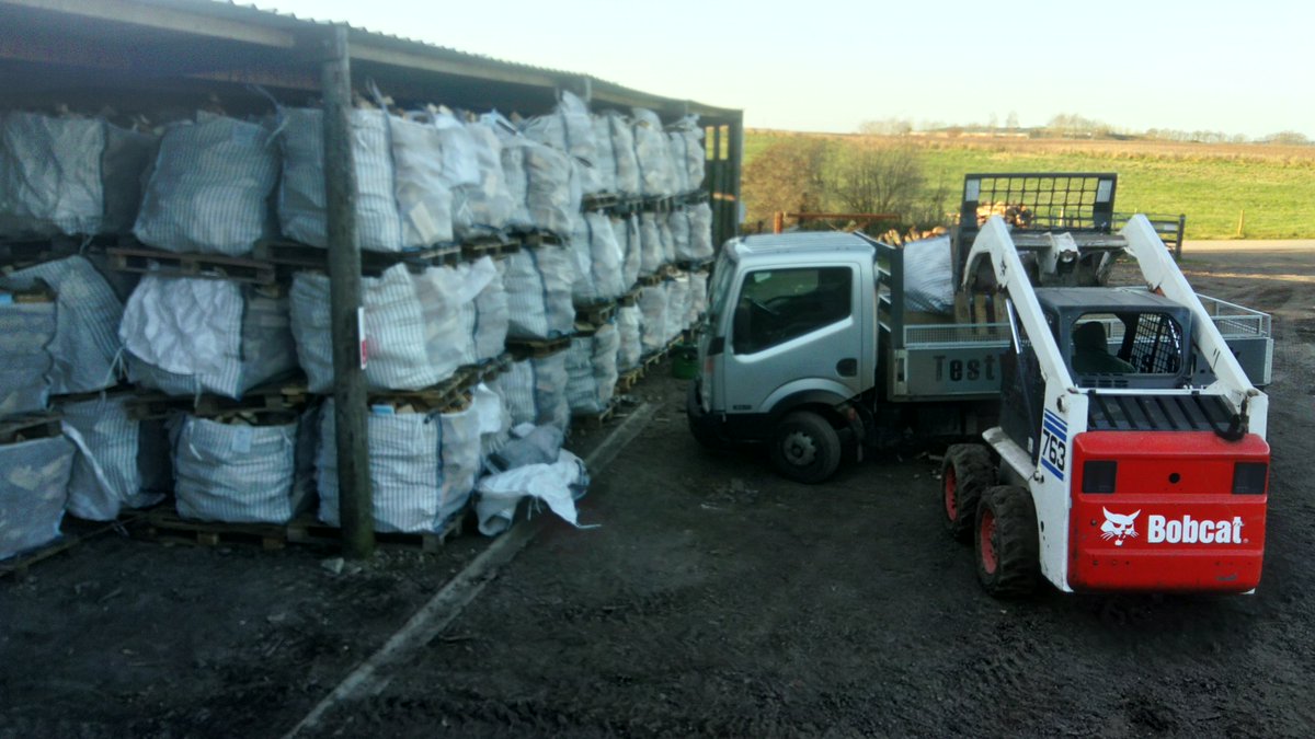 Cold one today, loading up with lovely dry hardwood logs to be delivered to Winchester