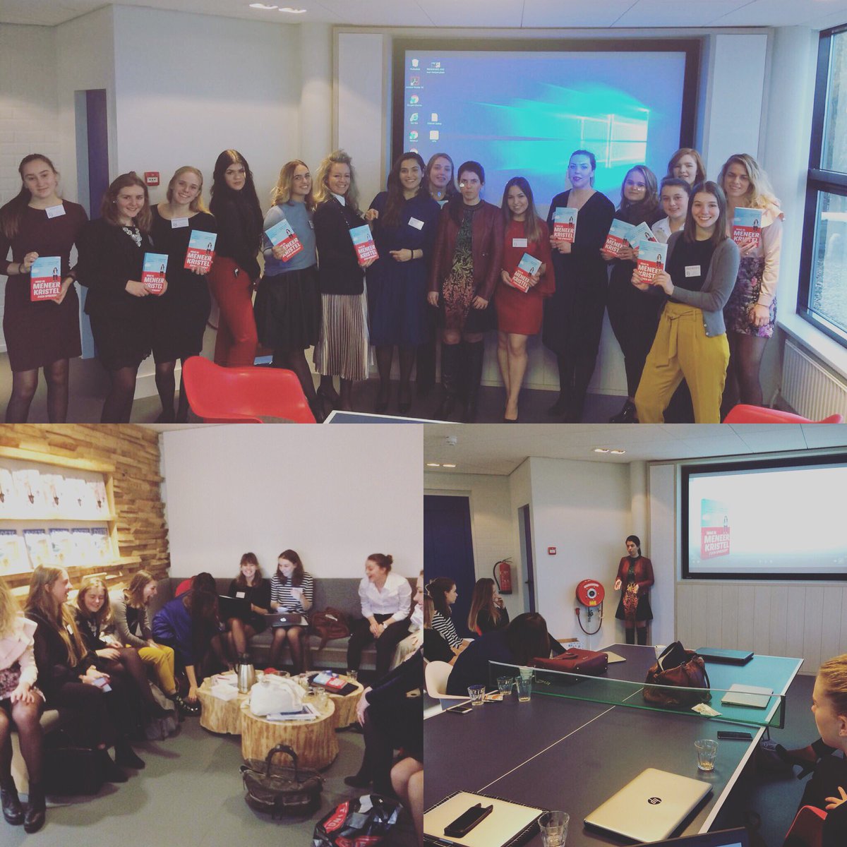 Lady_Academy's tweet photo. Tussen de eindpresentaties door geeft Kristel Groenenboom de Young Ladies nog een laatste lezing. Verder is het wachten op de uitslag! #wieowie #ambitie #zakenvrouw https://t.co/ZYyC6QTOpz
