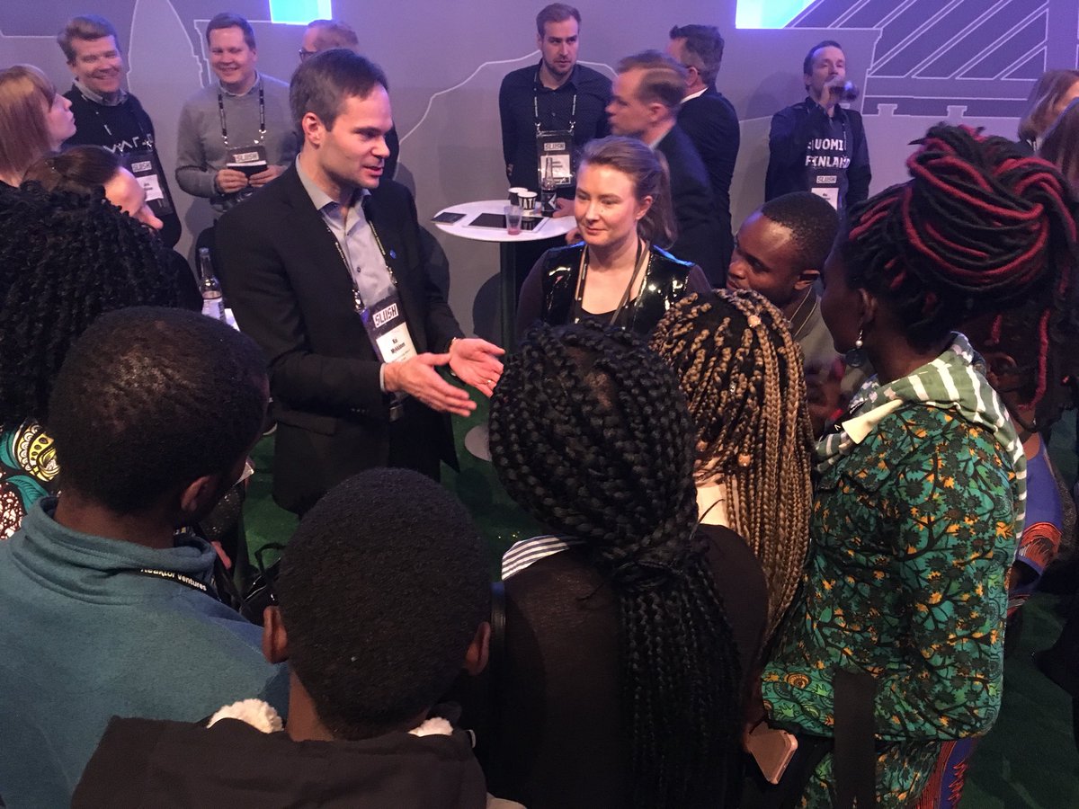 kauppapol's tweet photo. .@KaiMykkanen meeting #codebus partners and @codebus_africa @ #slush17 #coding #development #finland https://t.co/6M6SasEG8X