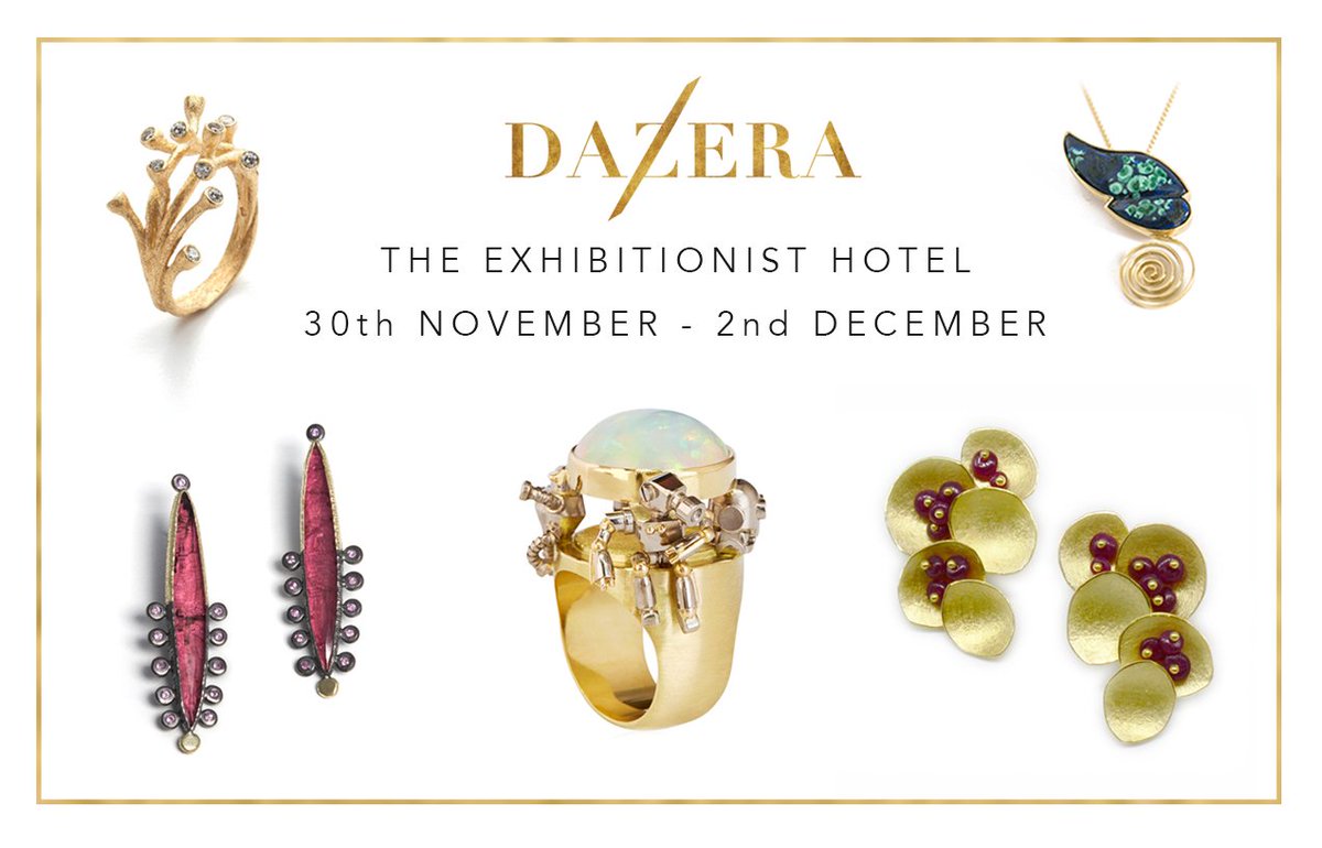 Don't miss @LikeGoldDust discussing the future of #jewellery this evening 6.30pm at #TheExhibitionistHotel <a href="/jewellerylondon/">Jewellery London</a>: dazera.com/products/dazer…