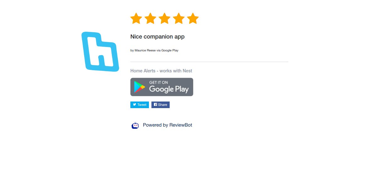 5 Star Review: "Nice companion app" reviewbot.io/review/OYmOm36…