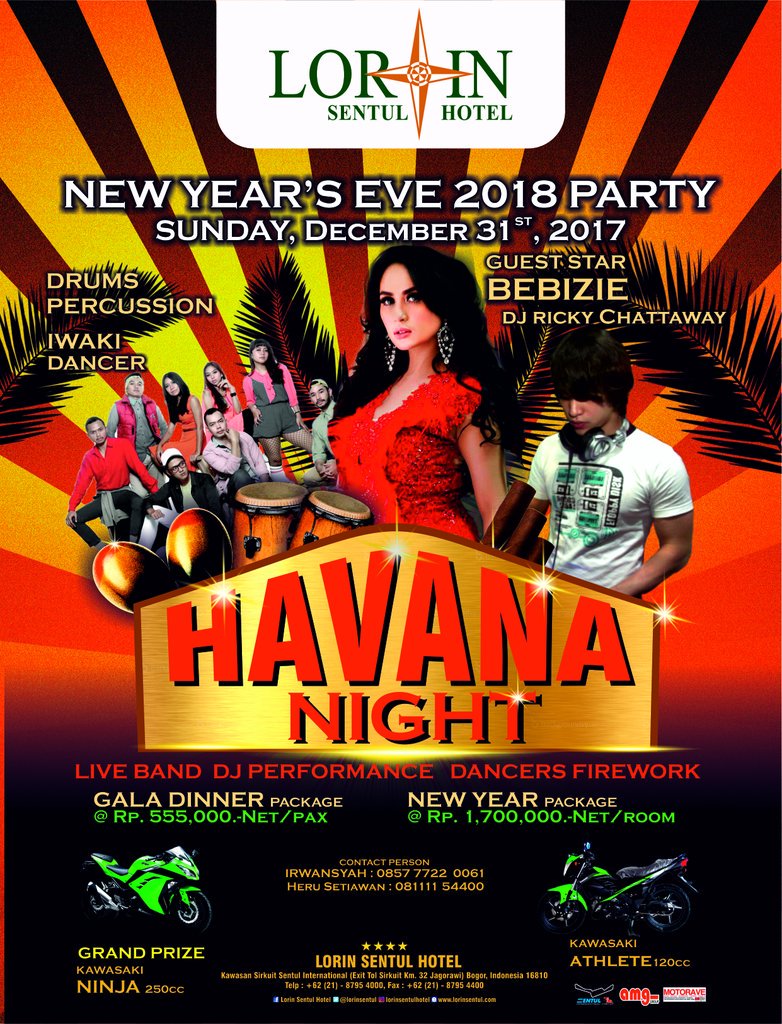Prepare yourself for the next level of New Year's Eve party. Call us NOW for reservation and Win Kawasaki Ninja