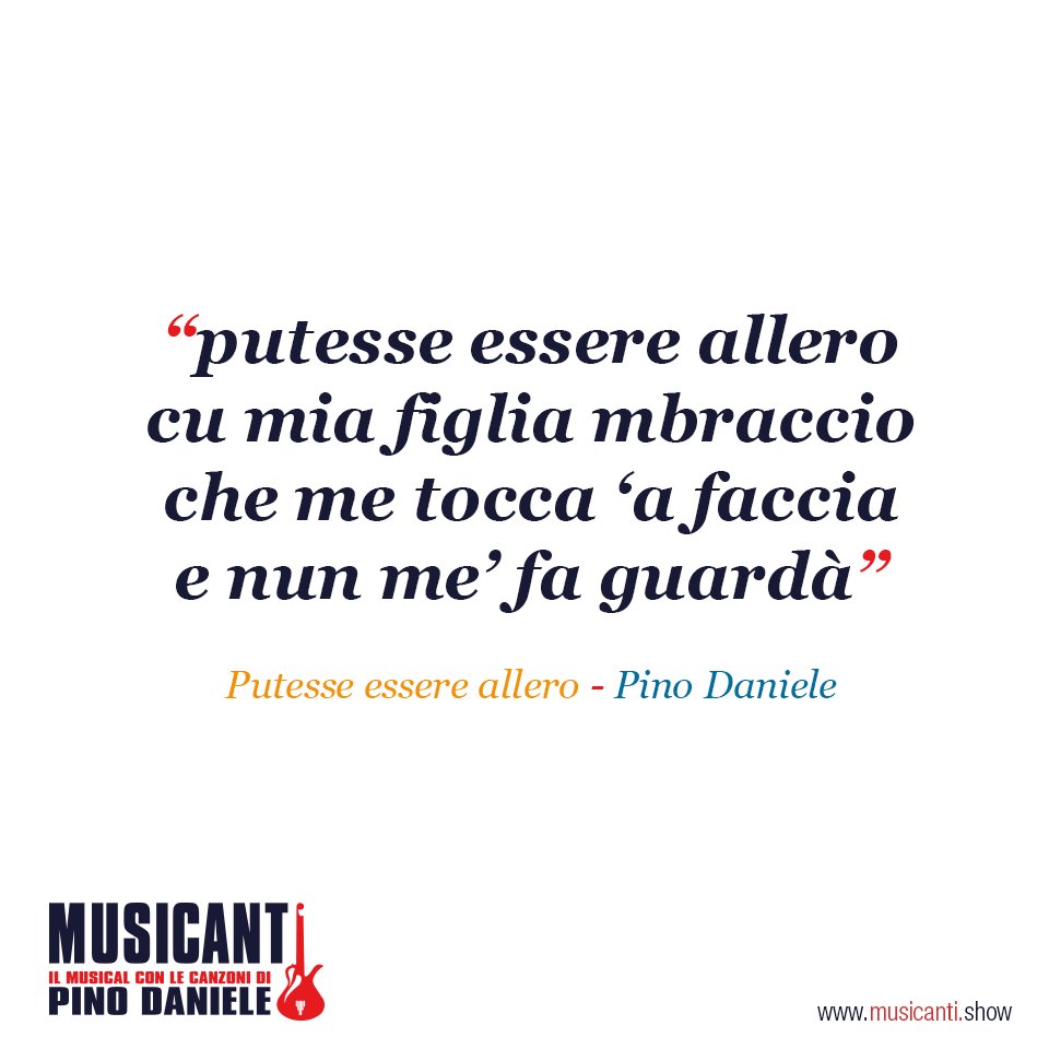 MusicantiSocial's tweet photo. E dimme quacchecosa, nun me lassà accussì #musicanti #pinodaniele #citazionedelgiorno #citazionemusicale #quoteoftheday #potesse #musicaitaliana #musical https://t.co/22hxDee13s https://t.co/b1gUrrqOlX