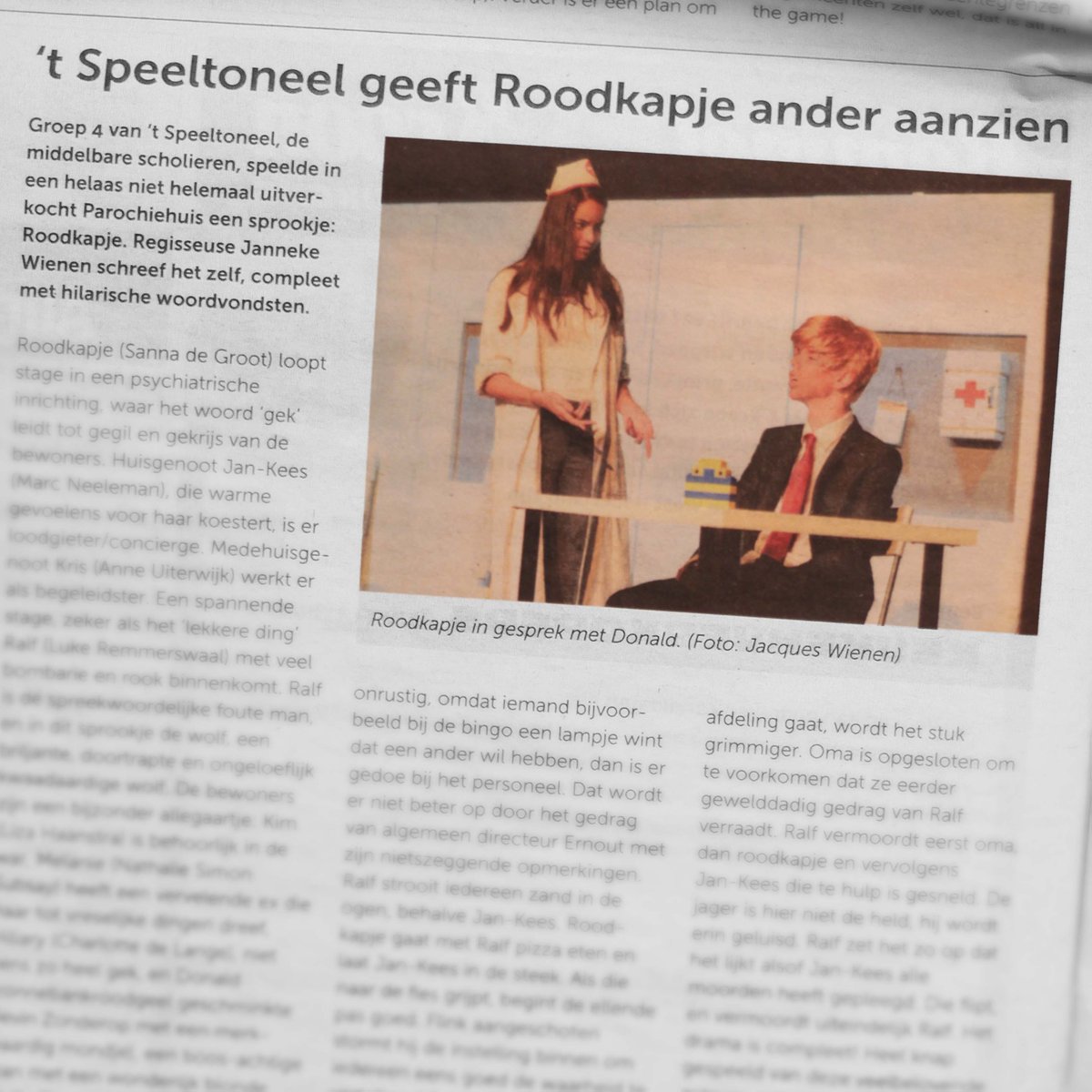 We zijn nog aan het nagenieten van 'Roodkapje' maar groep 1 van 't Speeltoneel is al weer hard aan het werk voor de volgende productie 'Together forever'. Binnenkort meer informatie! #speeltoneel #Pijnacker #Roodkapje #socialmedia #theate #Together #Forever