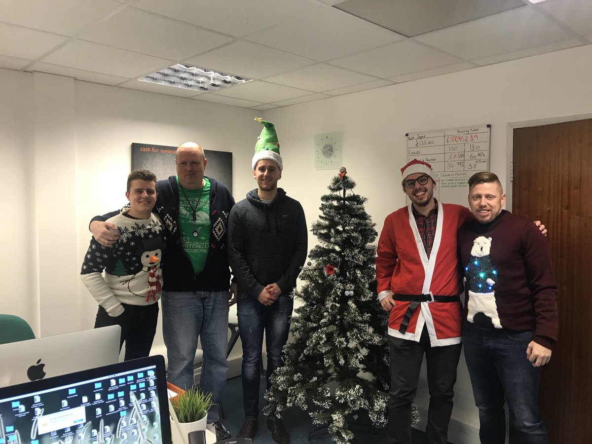 christiehaggis's tweet photo. The @breakthroughfun boys in the spirit for the Xmas party 🎊 today 😂👍🏻👍🏻 #lads https://t.co/EoMyKQGZsA