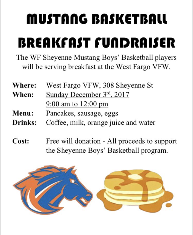 SheyenneHoops's tweet photo. 1st 🏀 game of the season is this Saturday vs @SMCHSbball 
JV @ 12:15 🔸
Varsity @ 2:00 🔹
Sunday we will have our pancake 🥞 feed at the VFW from 9am to 12pm. Pancakes will be served by the V/JV players. Free will donation. 
#giddyup #mustangs  🐎 https://t.co/hvdwGYeRHn