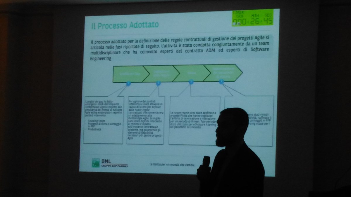 GUFPI_ISMA's tweet photo. Riprendiamo con un'esperienza @BNL su #Agile #ffpa #FrancescoScopece #PierfrancoGennai #EventoMetrico @GUFPI_ISMA #3EM2017 https://t.co/hlKfglG5uj