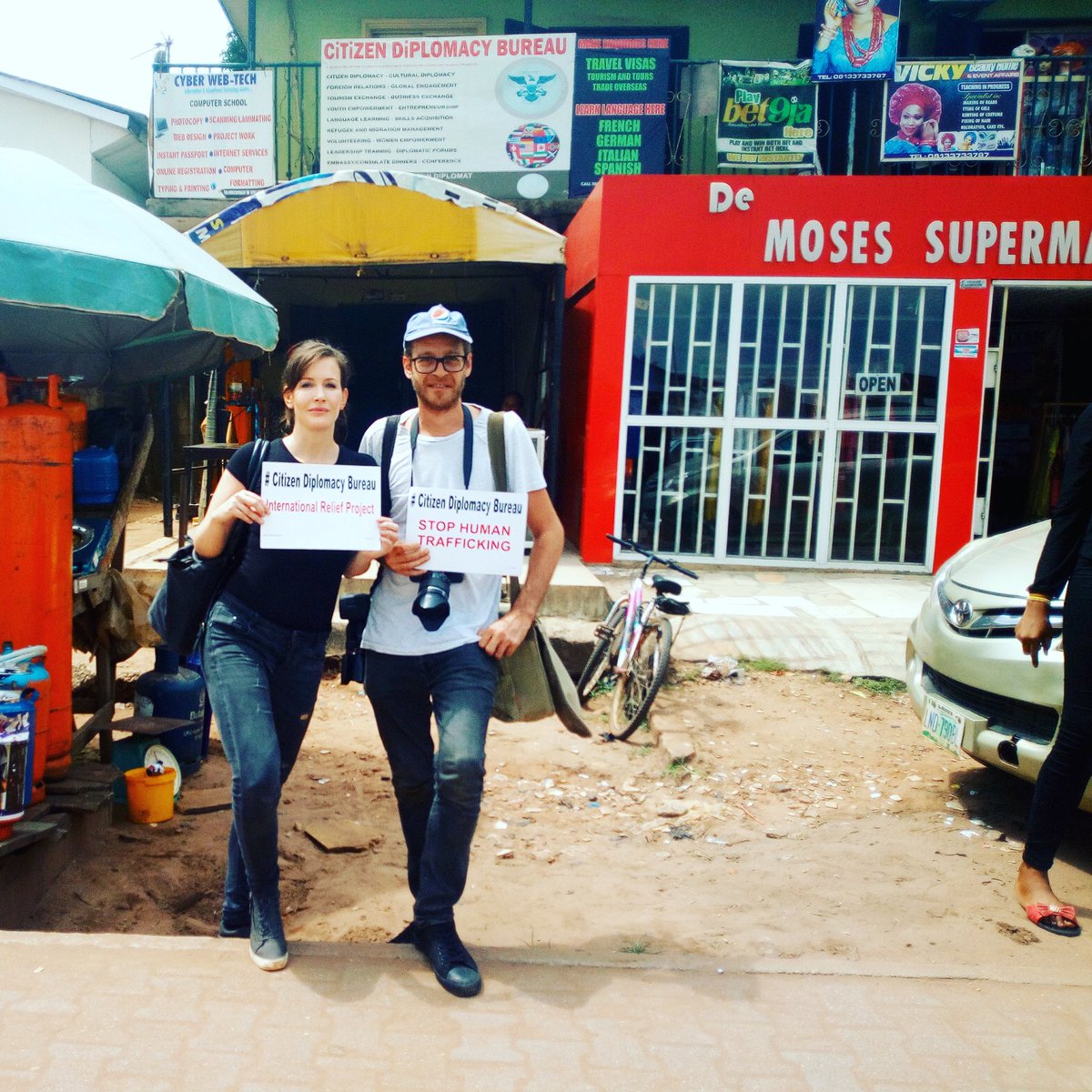 GlobalRlation's tweet image. German journalists at the office of citizen diplomacy bureau. 
#SayNoToIllegalMigrationandHumanTrafficking.