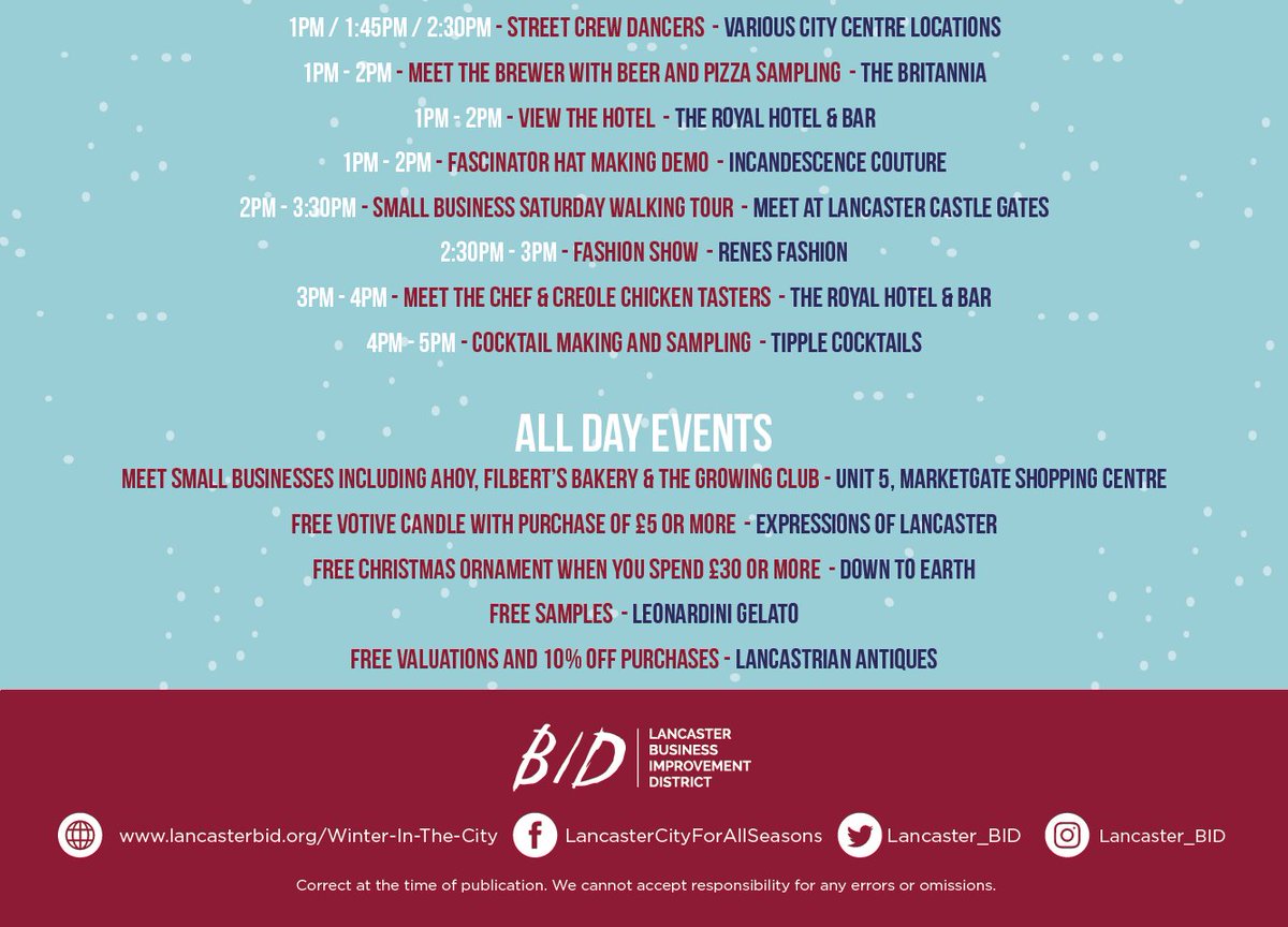 Celebrate Lancaster's small and independent businesses tomorrow for Small Business Saturday! #LoveLancaster #LoveLocal #ShopLocal