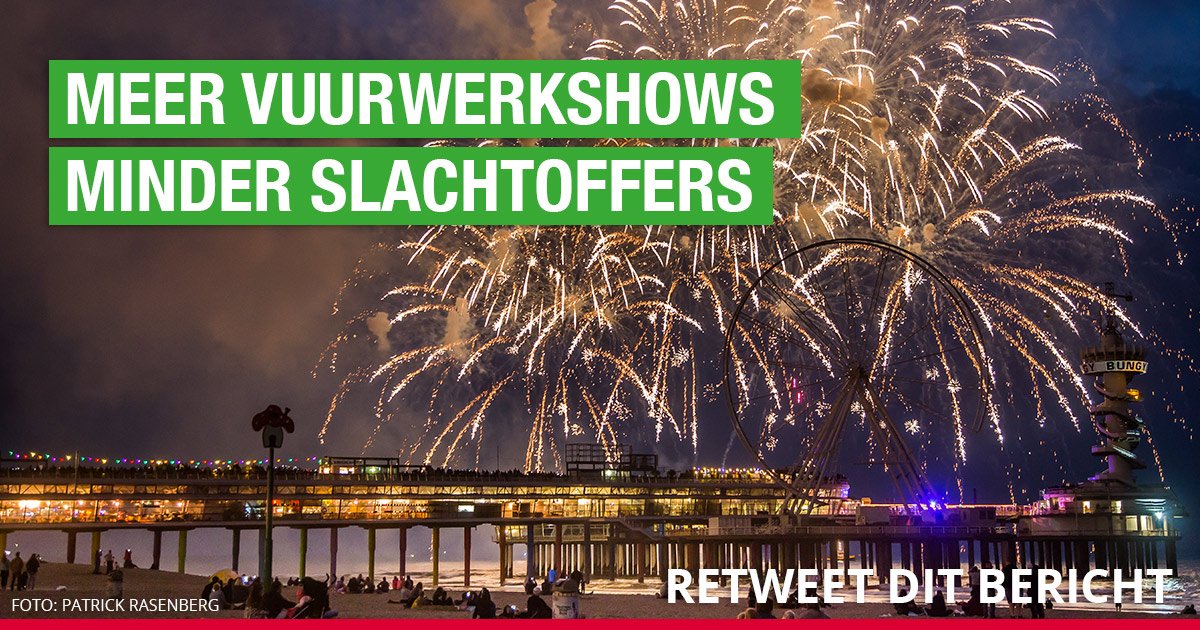 🎆 Iedereen moet veilig kunnen genieten van Oud en Nieuw zonder overlast of verwondingen door #vuurwerk. We willen in elk stadsdeel een professionele vuurwerkshow. De meeste Hagenaars zijn het met ons eens. Retweet als jij het ook met ons eens bent!