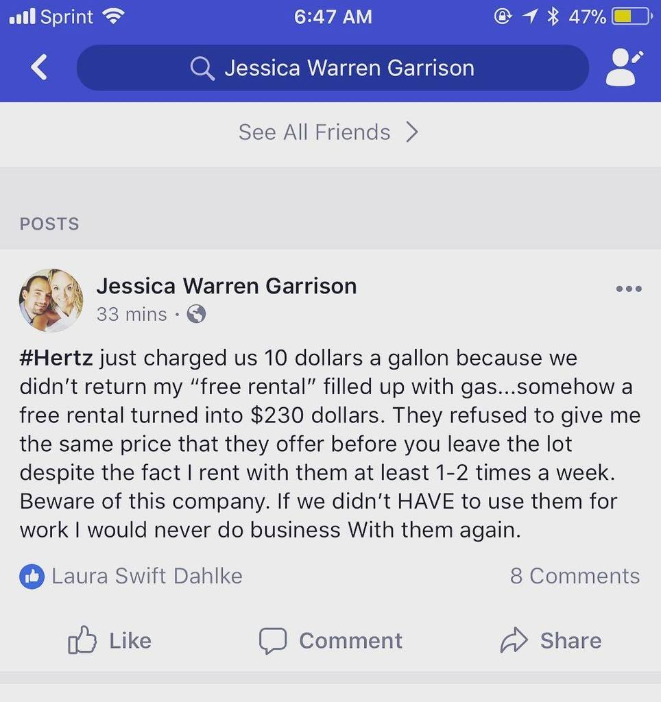 jbw0226's tweet photo. #hertz #bad #business #10dollarsagallon #taking #lyft #from #now #on #angey #loyal #customer https://t.co/wGCvRxOwiu https://t.co/B0KtL8EuEJ