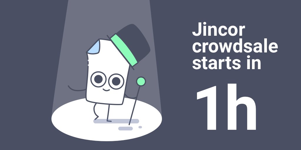 Jincor token sale starts in just 1 hour! Get ready to take your part in tech evolution of the corporate world and prepare account on contribute.jincor.com